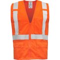 Ironwear Standard Safety Vest w/ Zipper & Radio Clips (Orange/Medium) 1284-OZ-RD-M